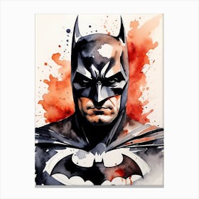 Batman Watercolor Painting (4) Canvas Print