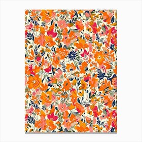 Petal Delight London Fabrics Floral Pattern 3 Canvas Print