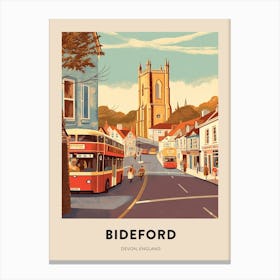 Devon Vintage Travel Poster Bideford 2 Canvas Print