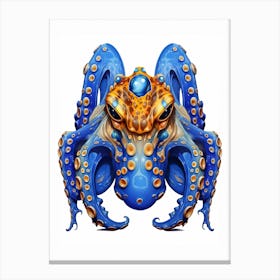 Blue Ringed Octopus Illustration 17 Canvas Print