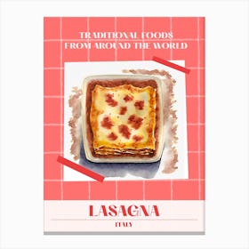 Lasagna Italy 3 Foods Of The World Canvas Print