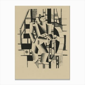 Fernand Léger Composition Aux Deux Personnages (Saphire 2) (1920) Canvas Print