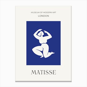 Matisse Woman on Blue Canvas Print