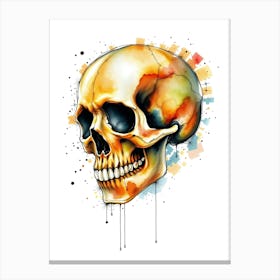 Golden Skull Canvas Print