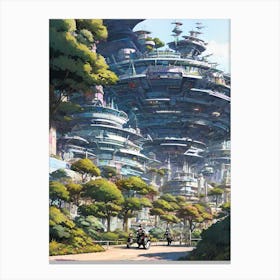 Futuristic City 45 Canvas Print