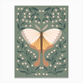 Butterfly Garden Poster Canvas Print