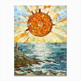 Sun Rising Over The Sea Canvas Print