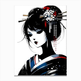 Creativel Geisha Illustration 141 Canvas Print