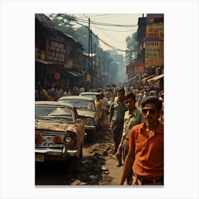 Street Scene In Kolkata Canvas Print