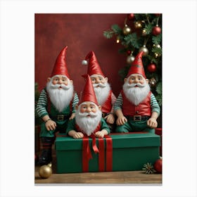 Gnomes In A Box Canvas Print