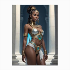 Beautiful And Sexy African American Princess 17 Canvas Print