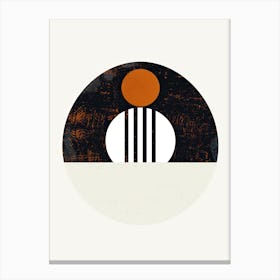 Nuuk Linear Harmony Minimalist Bauhaus Canvas Print