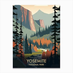 Yosemite National Park Vintage Travel Poster 12 Canvas Print