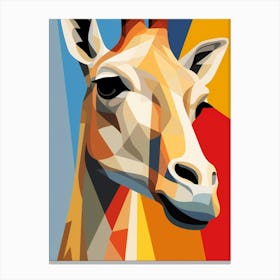 Giraffe Minimalist Abstract 1 Canvas Print