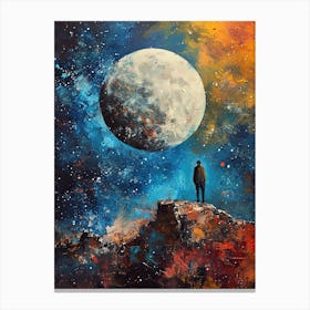 Man In Space, Moon Canvas Print