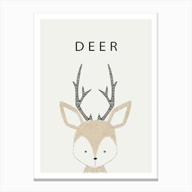 Deer Print Canvas Print
