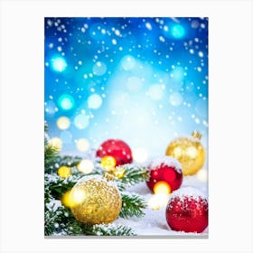 Decorative Snowfall Glow Holiday Tradition Space Festive Light Closeup Decor Season New (33) Canvas Print