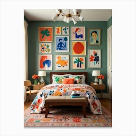 Colorful Bedroom 1 Canvas Print