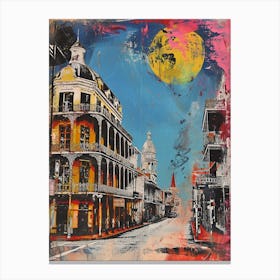 Retro New Orleans Painting Style 2 Canvas Print