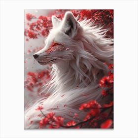 Beautiful Fantasy White Fox 11 Canvas Print