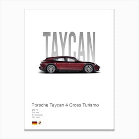 Taycan 4 Cross Turismo Porsche Canvas Print