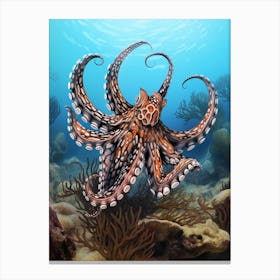 Mimic Octopus Illustration 9 Canvas Print