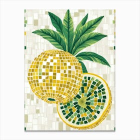 Mosaic Pineapple 3 Canvas Print