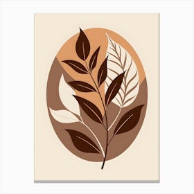 Leaf In A Circle Canvas Print