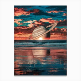 Saturn At Sunset Canvas Print