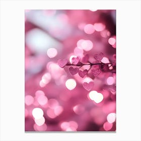 Pink Bokeh Wallpaper Canvas Print