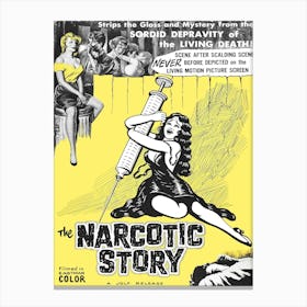 Scary Propaganda Movie Poster, Narcotic Story Canvas Print