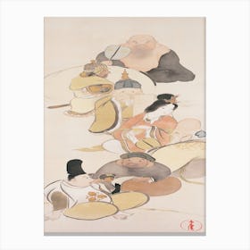 Seven Gods Of Good Fortune (1920s), Kamisaka Sekka Canvas Print