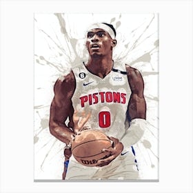 Jalen Duren Detroit Pistons 1 Canvas Print