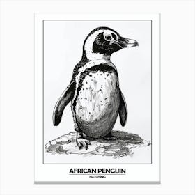 Penguin Hatching Poster Canvas Print