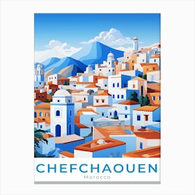 Morocco Chefchaouen Travel Canvas Print