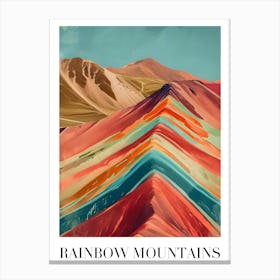 Rainbow Mountains Peru 1 Canvas Print