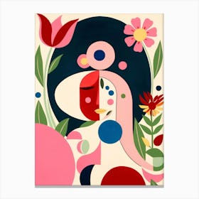 Woman In Flowers Canvas Print