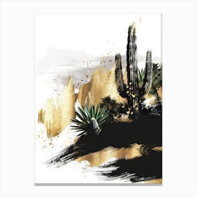 Cactus Painting 1 Canvas Print