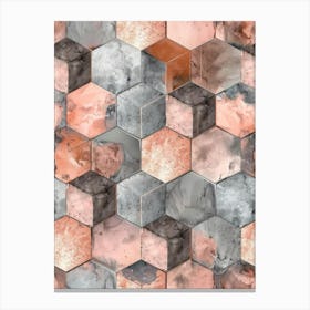 Rose Gold Marble Wallpaper Canvas Print