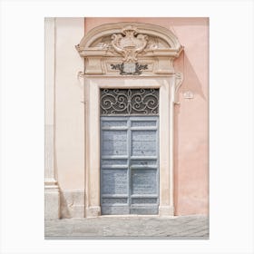Pastel Color Door In Rome Canvas Print