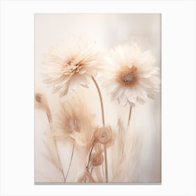 Boho Dried Flowers Gerbera Daisy 5 Canvas Print