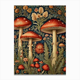 William Morris Mushrooms In A Garden Canvas Print