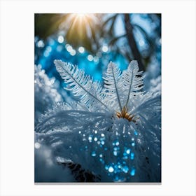 Frosted Leaves Canvas Print