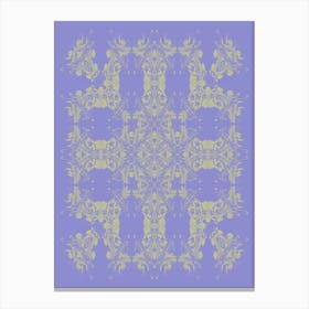 Imperial Japanese Ornate Pattern Lilac And Mustard 1 Canvas Print