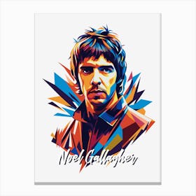 Oasis Noel Gallagher 04 Portrait Music Icon Style WPAP Pop Art Canvas Print