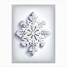 Frost, Snowflakes, Marker Art 3 Canvas Print