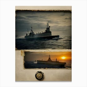 Navy Ships -Reimagined Canvas Print