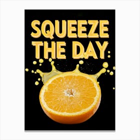 Squeeze The Day, Orange 1 Canvas Print