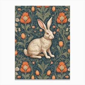 Rabbit morris Floral Pattern Canvas Print