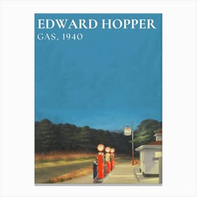 Edward Hopper Gas, 1920 Canvas Print